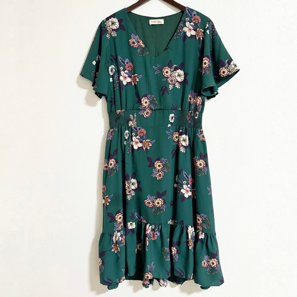 ModCloth Peach Love Through and Through Floral Midi Dress - Picture 2 of 14